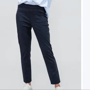 Ministry of Supply Women’s Fusion strait leg pants Navy Herringbone Medium